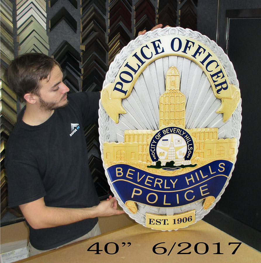 Beverly Hills PD 40" Badge from
          Badge Frame