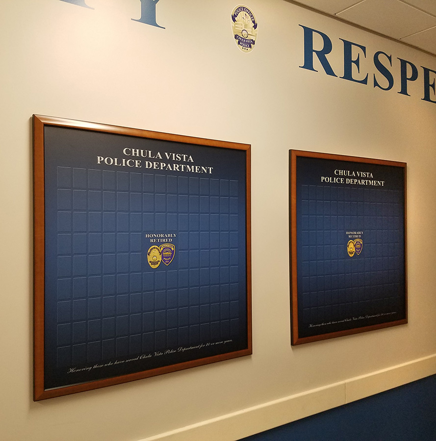 Chula Vista PD projects from Badge Frame