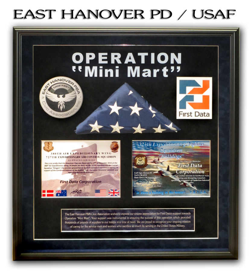 East Hanover PD / USAF Presentation from Badge Frame