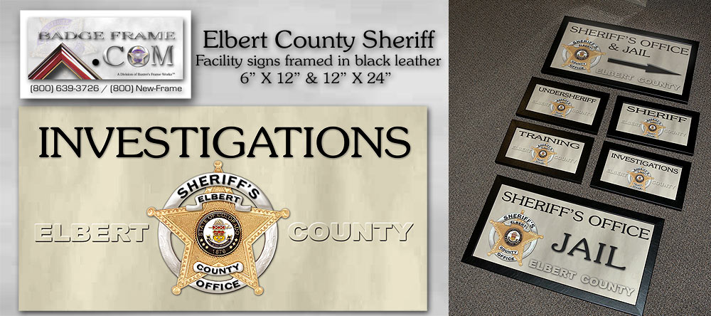 Elbert County Sheriff -
        Signs