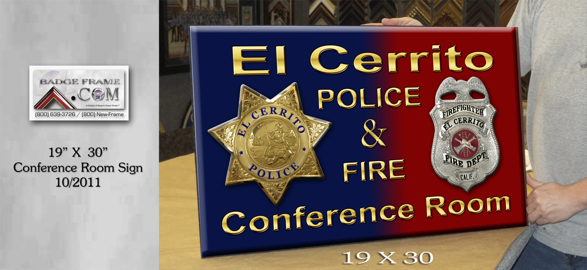 El Cerrito Police & Fire Conference Room Sign