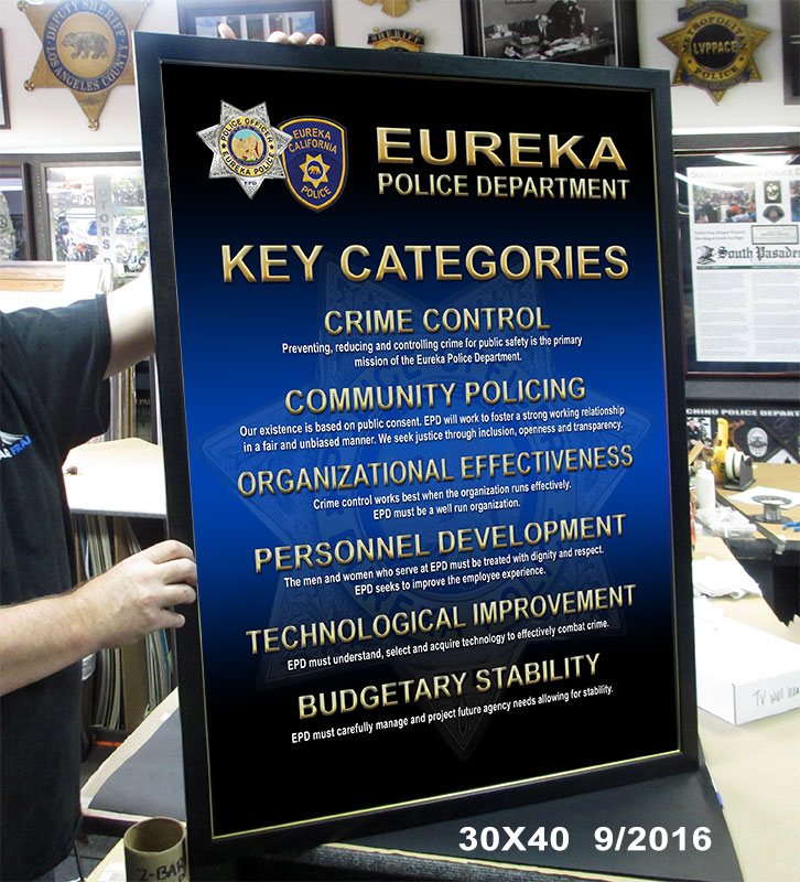 Eureka PD Sign fro Badge
            Frame