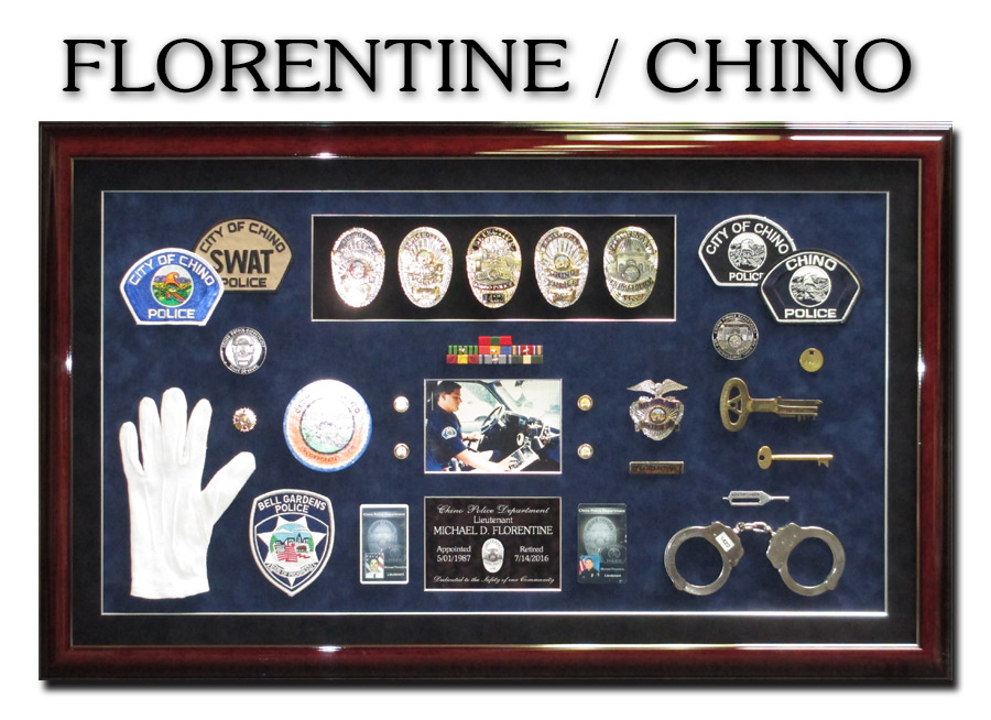 Florentine / Chino PD Retirement Presentation from Badge Frame