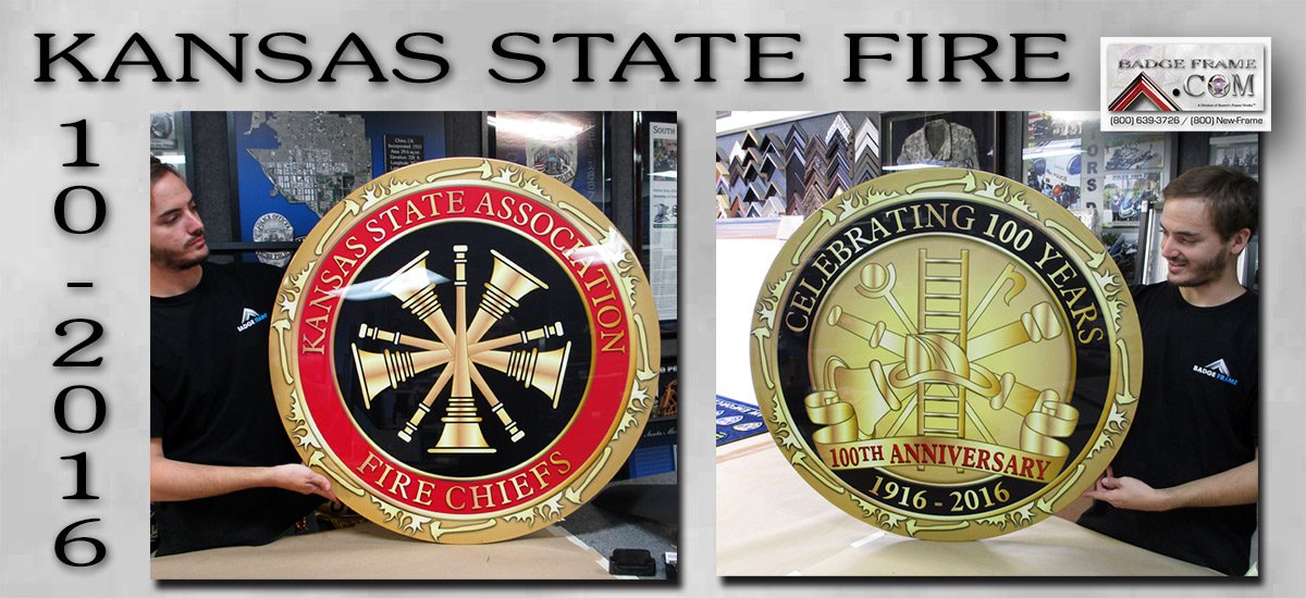 Kansas State Fire Association
          Emblems from Badge Frame 10/2016