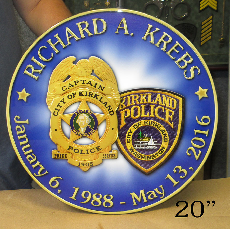 Krebs -
          Retirement Seal from Badge Frame