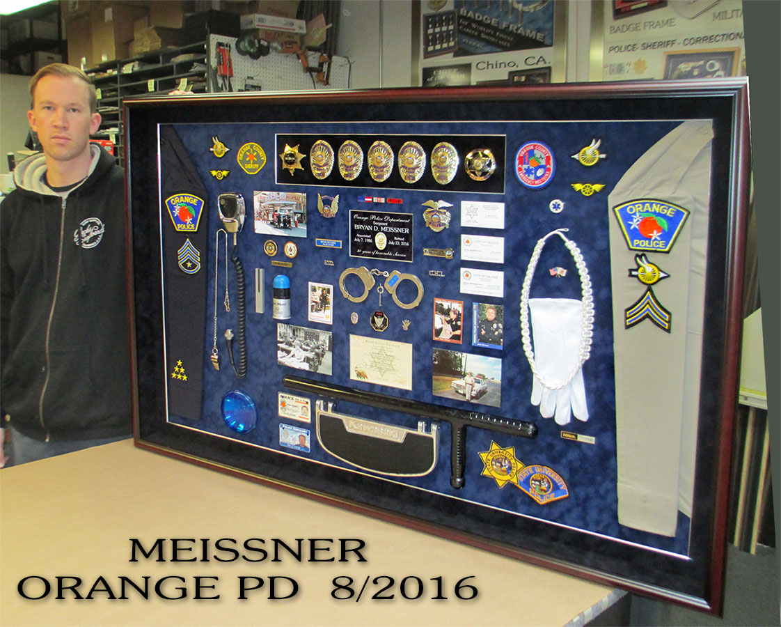 Meissner - Orange
              Police Department Retirement Presentation from Badge
              Frame