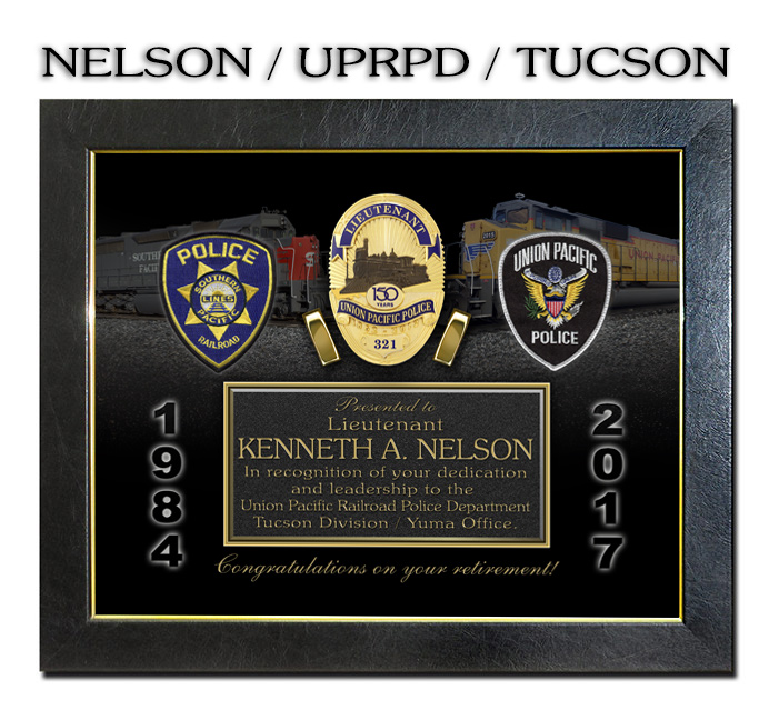 Nelson - Union Pacific Railroad Recognition from Badge Frame