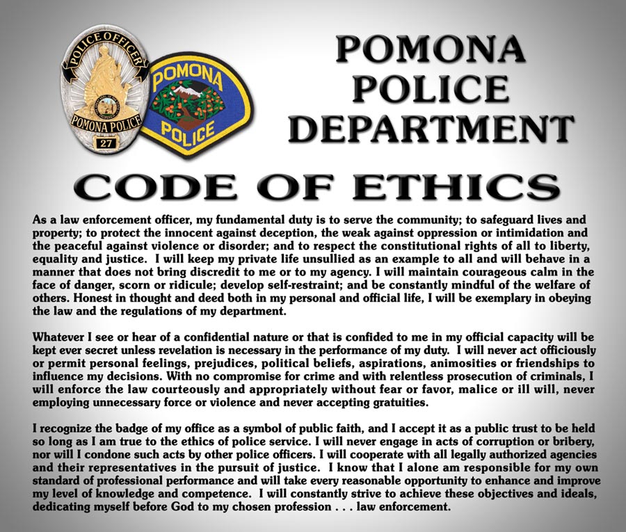 Ethics Mission Statements Core Values Vision Statements From Badge Frame