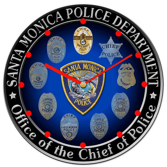 Santa Monica PD Clocks - From
          Badge Frame