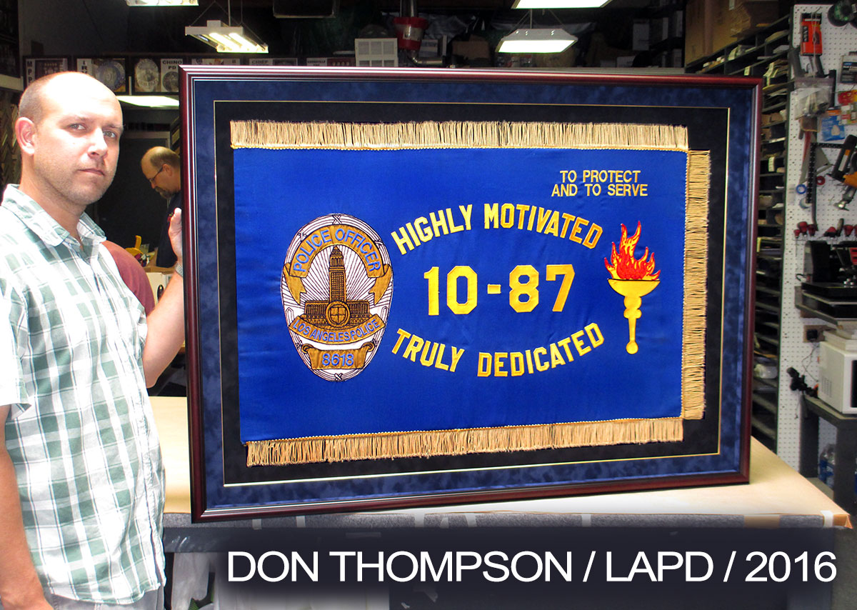 Don Thompson LAPD Flag 2016
          from Badge Frame