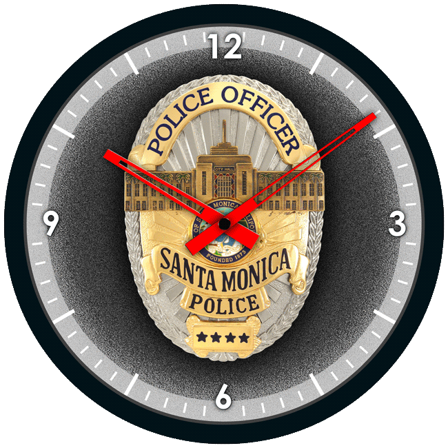 Santa Monica PD Badge
          Clock