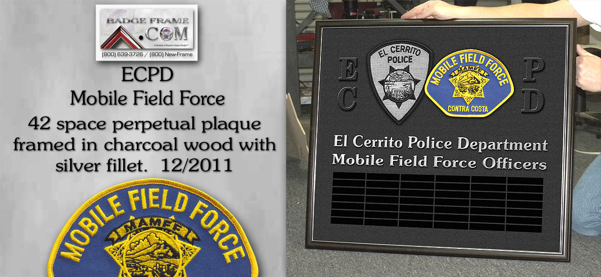 ECPD Mobile Field Force Perpetual Plaque