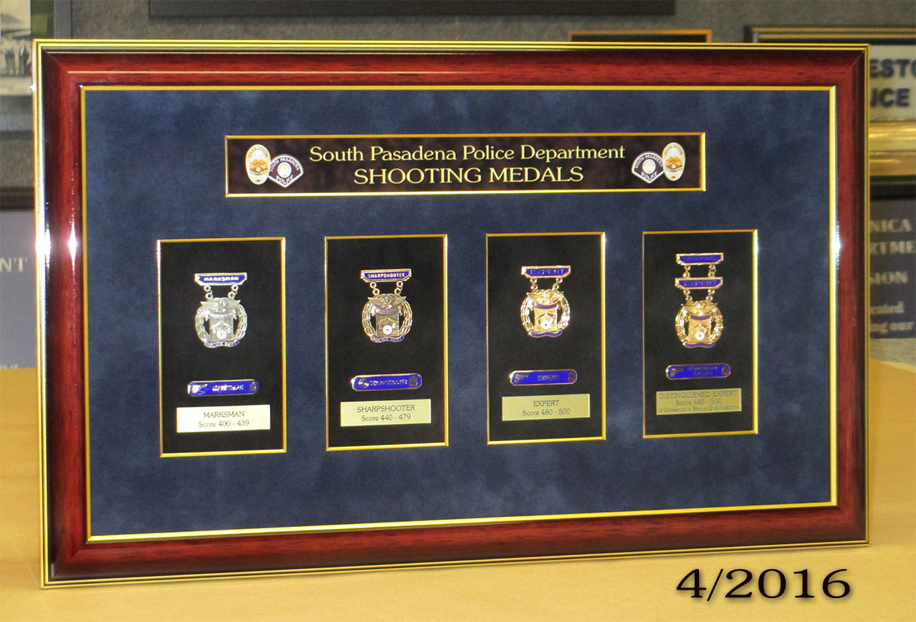 South Pasadena PD - Shooting
          Medals Presentation from Badge Frame