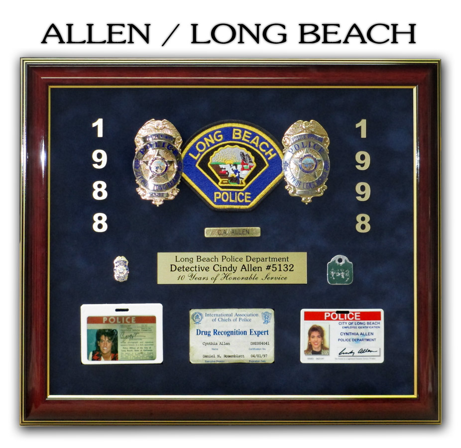 Allen - Long Beach PD Retirement Presentation from Badge Frame