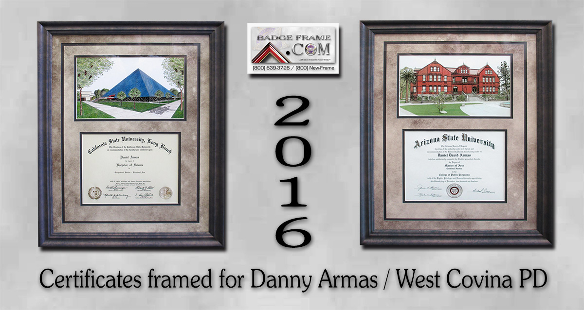 Danny Armas / West Covina PD / Certificates