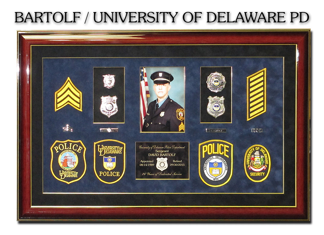 Bartolf / University of Delaware -
          Badge Frame Shadowbox