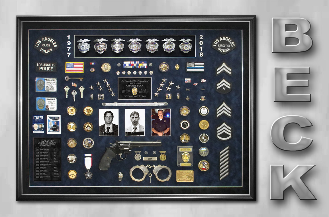 Beck - LAPD Retirement Shadowbox from Badge Frame