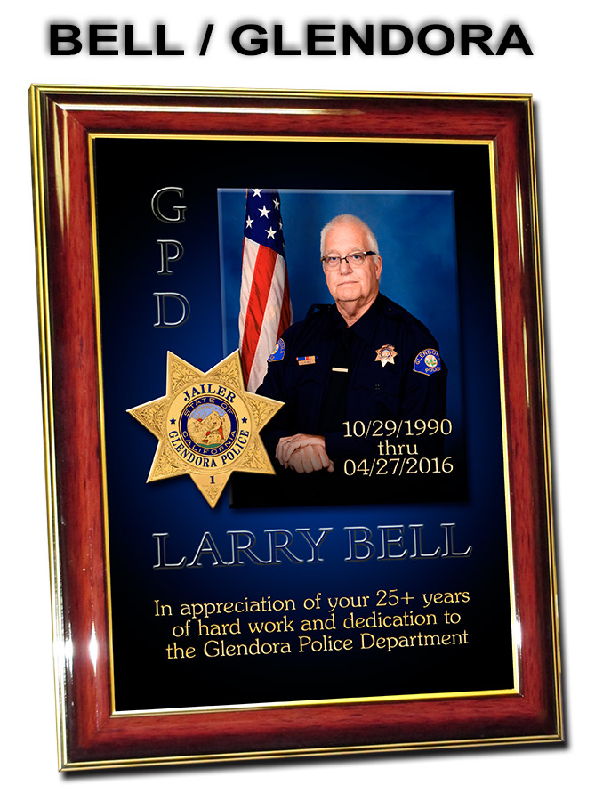 Larry Bell -
          Glendora PD Jailor Presentation from Badge Frame