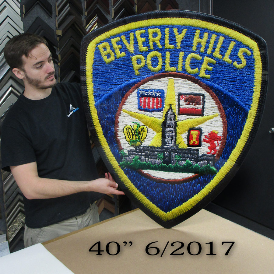 Beverly
          Hills Police Department Oversize Patch from Badge Frame