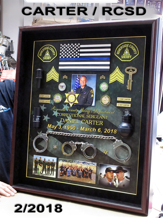 Carter / Riverside County Sheriff Retirement Presentation from Badge Frame