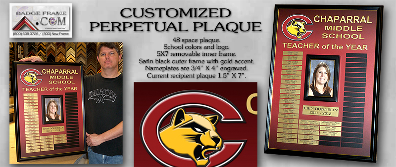 Chapparal Middle School - Perpetual Plaque