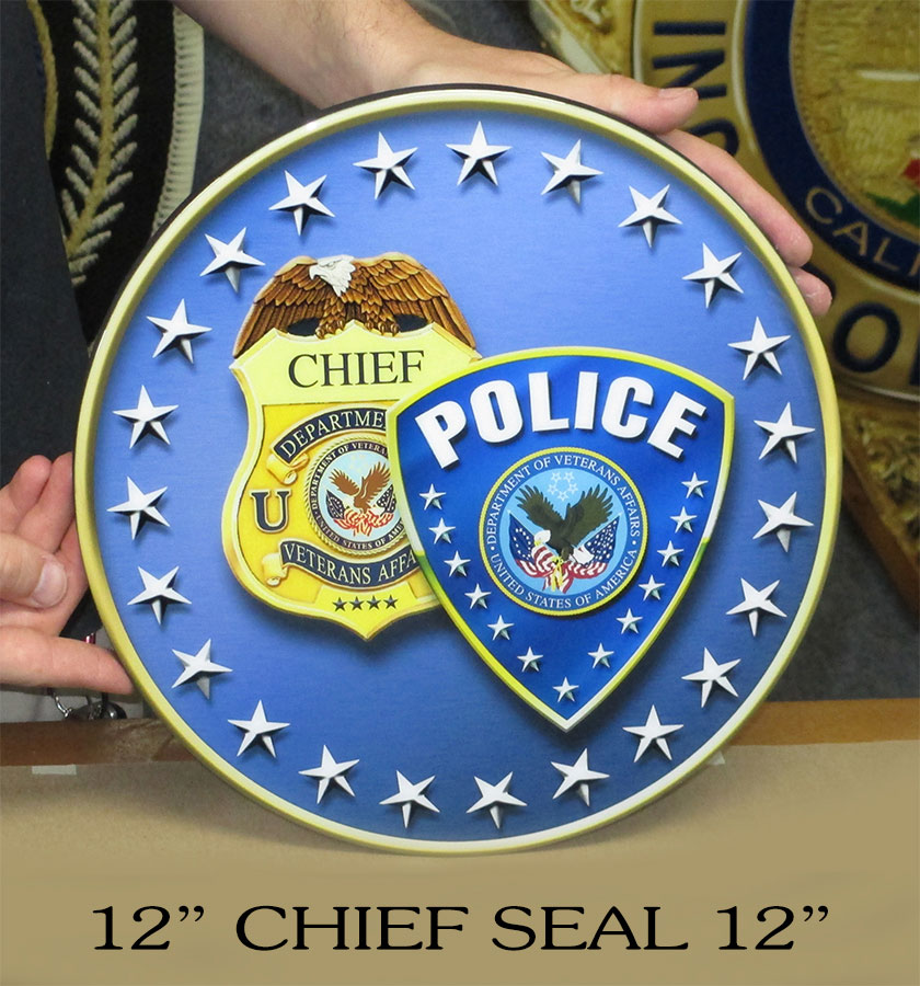 Department of Veteran's Affairs Chief Seal from Badge
          Frame