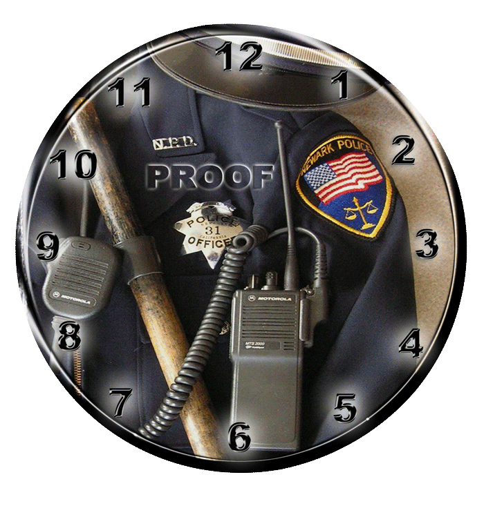 Police Clock from Badge Frame