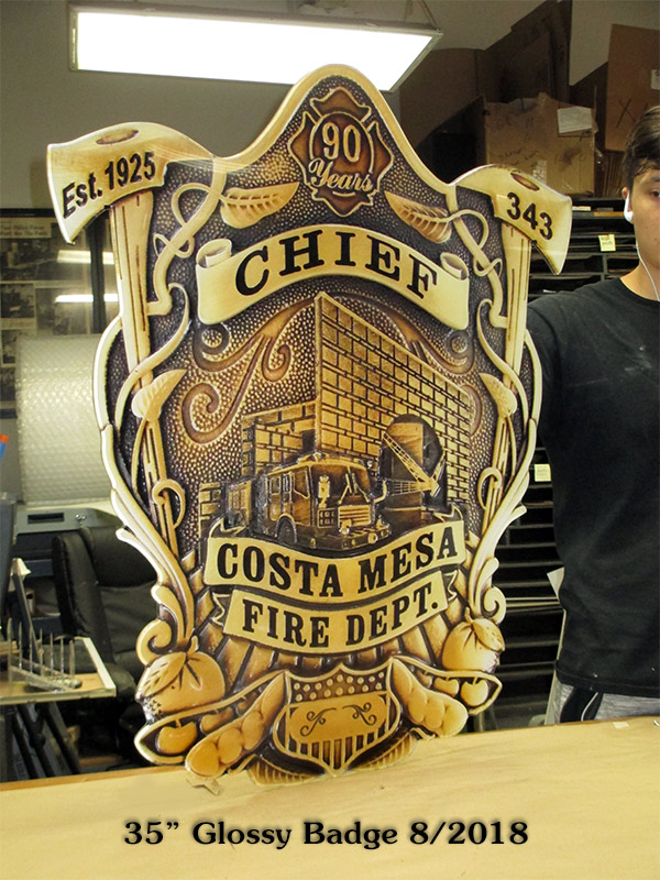 Costa Mesa Fire - Oversize Badge