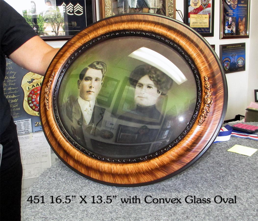 Convex Glass and custom oval frame