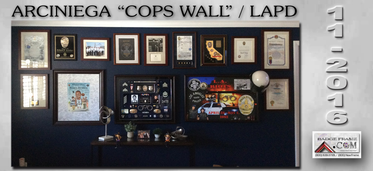 Richard Arciniega - LAPD
          Memoribilia from Badge Frame