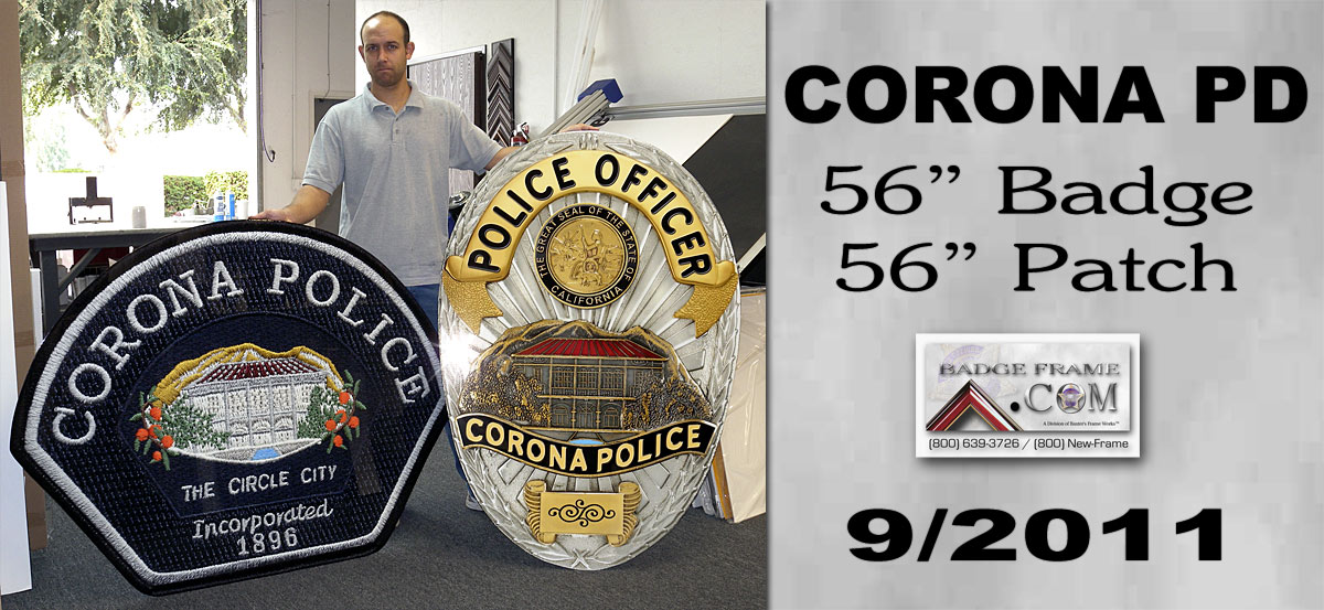 Corona PD - Oversized badge and patch