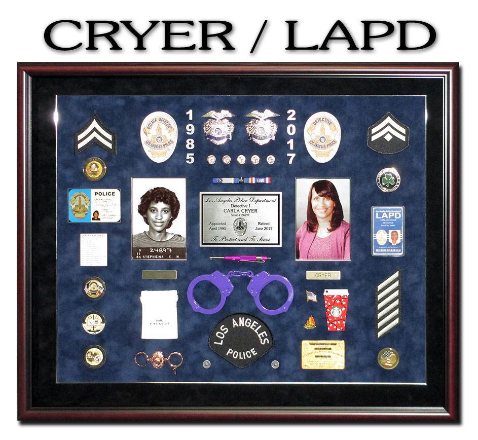 LAPD Police
          Shadowbox for Cryer from Badsge Frame