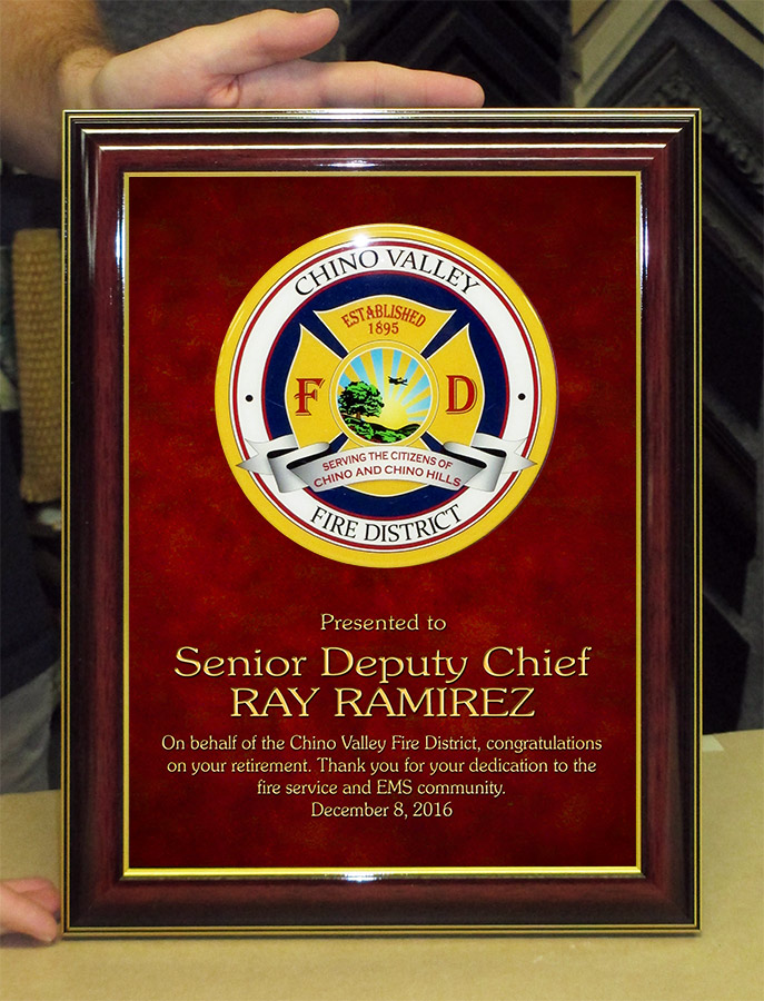 Chino
          Valley Fire - Ramirez RETIREMENT presentation from Badge
          Frame
