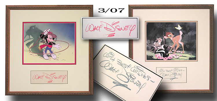 Walt Disney Signed Pieces