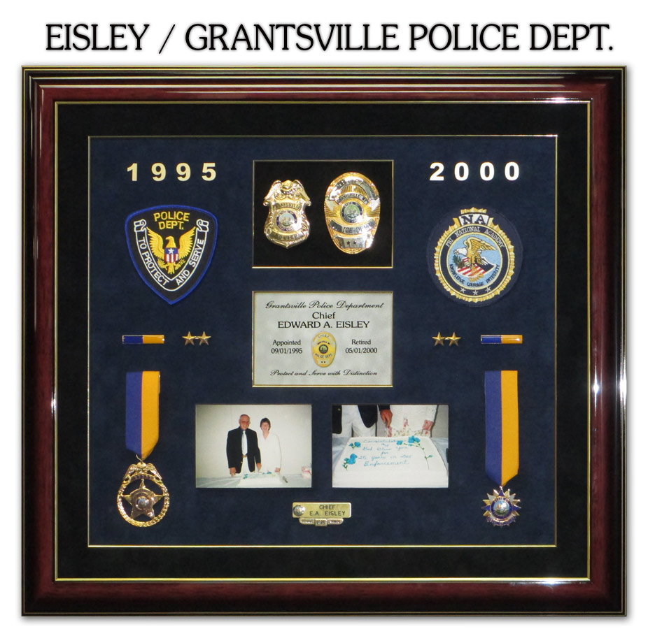 Eisly / Grantsville PD Retirement Presentation from Badge Frame