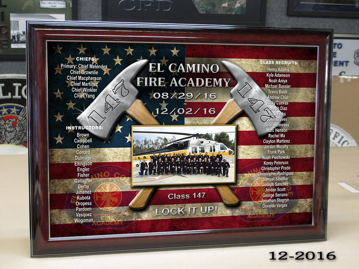 El Camino Fire Academy
          Prestation from Badge Frame 12-2016