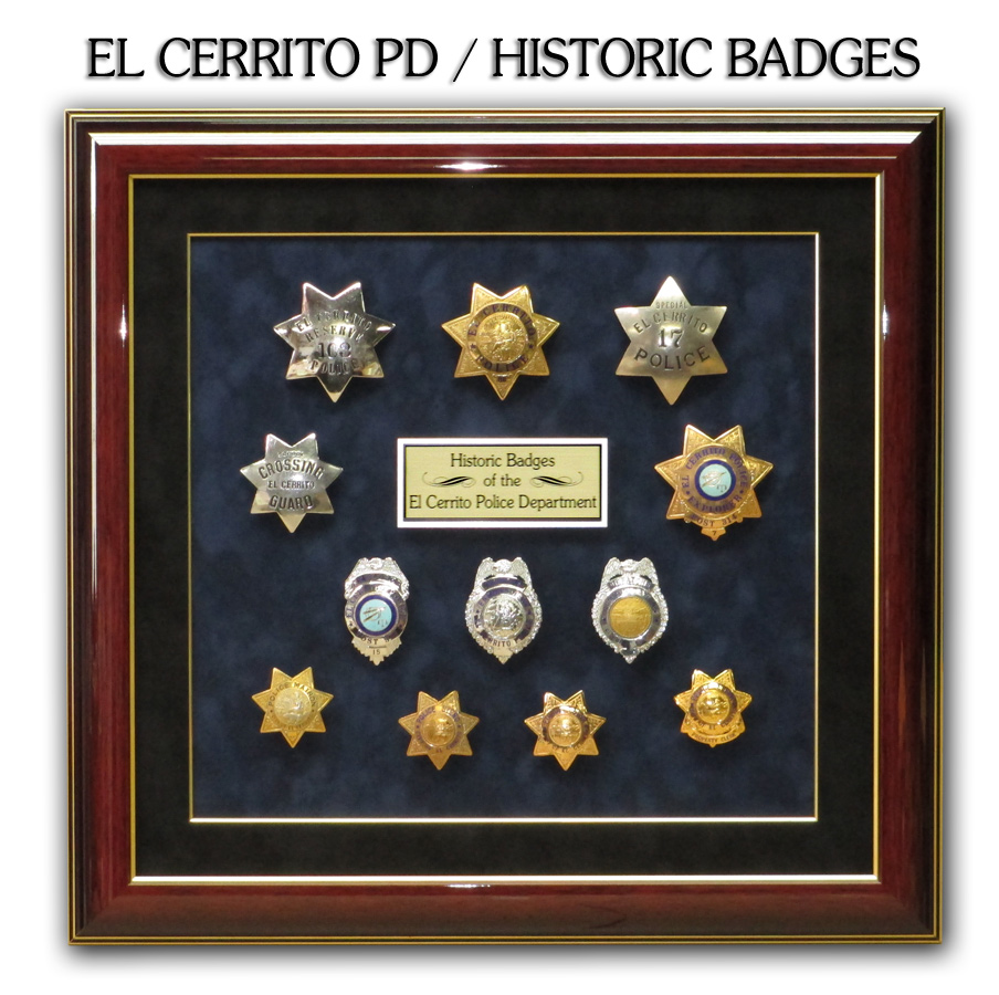 El Cerrito PD - Historical Badges Presentation from Badge Frame