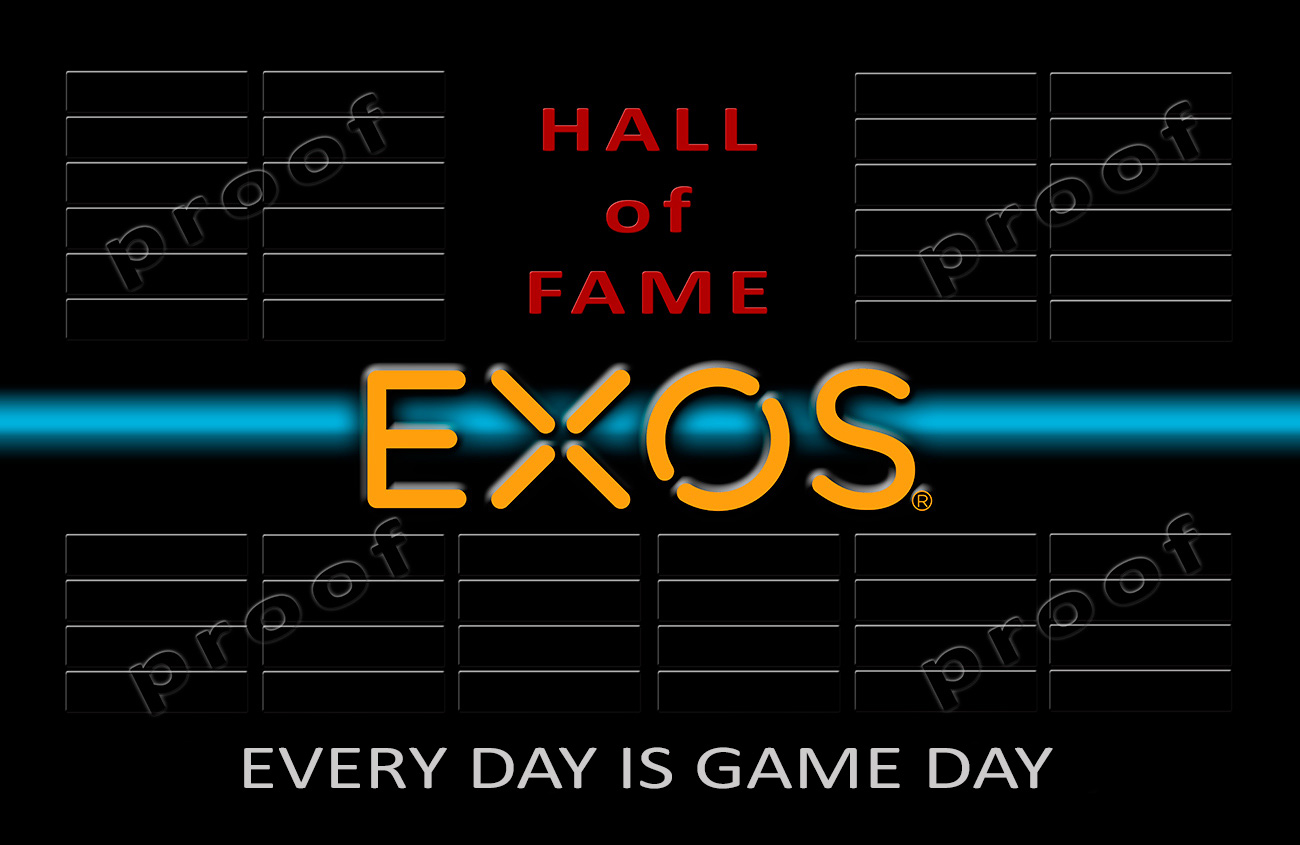 EXOS - Hall of Frame
              Perpetual Plaque from Badge Frame