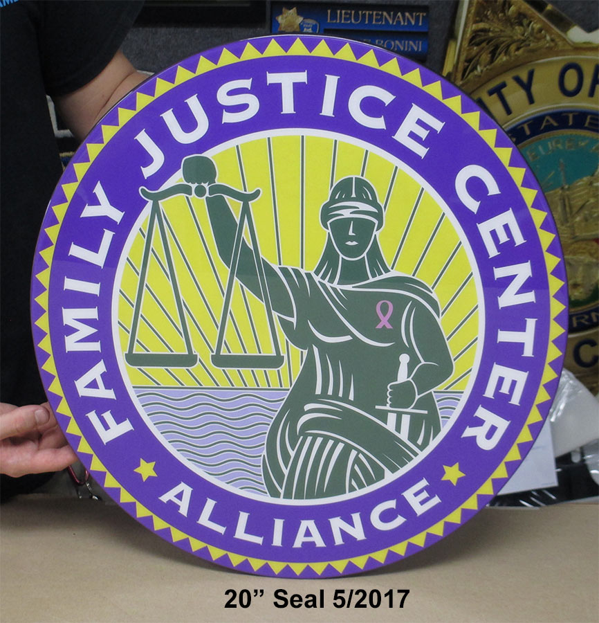 Family Justice Emblem from Badge
          Frame