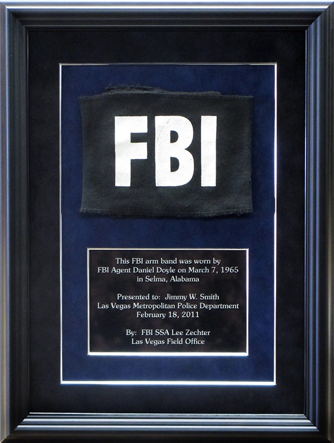 FBI Arm
          Band presentation from Badge Frame