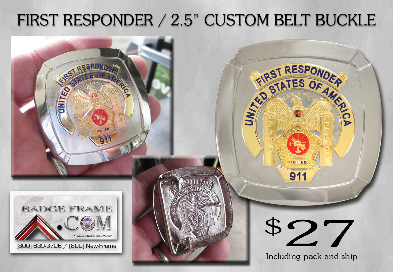 First Responder Custom Belt Buckle