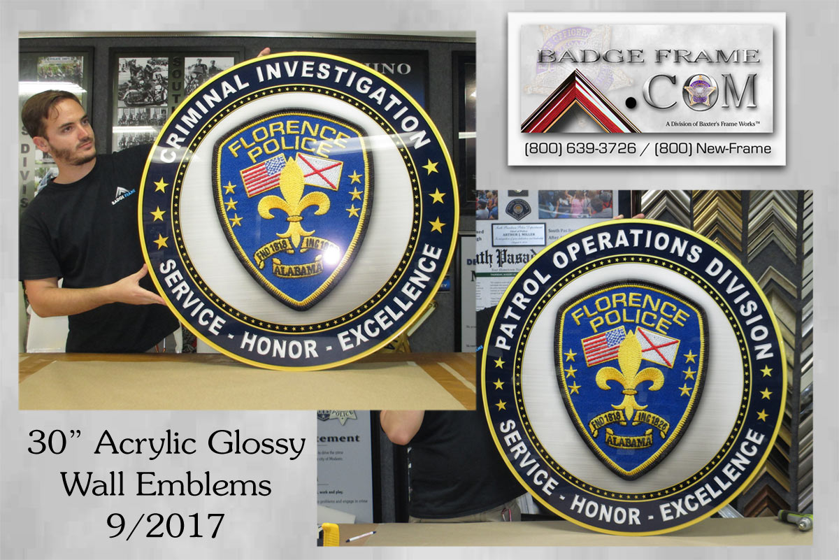 Florence 30" glossy Seals from Badge Frame