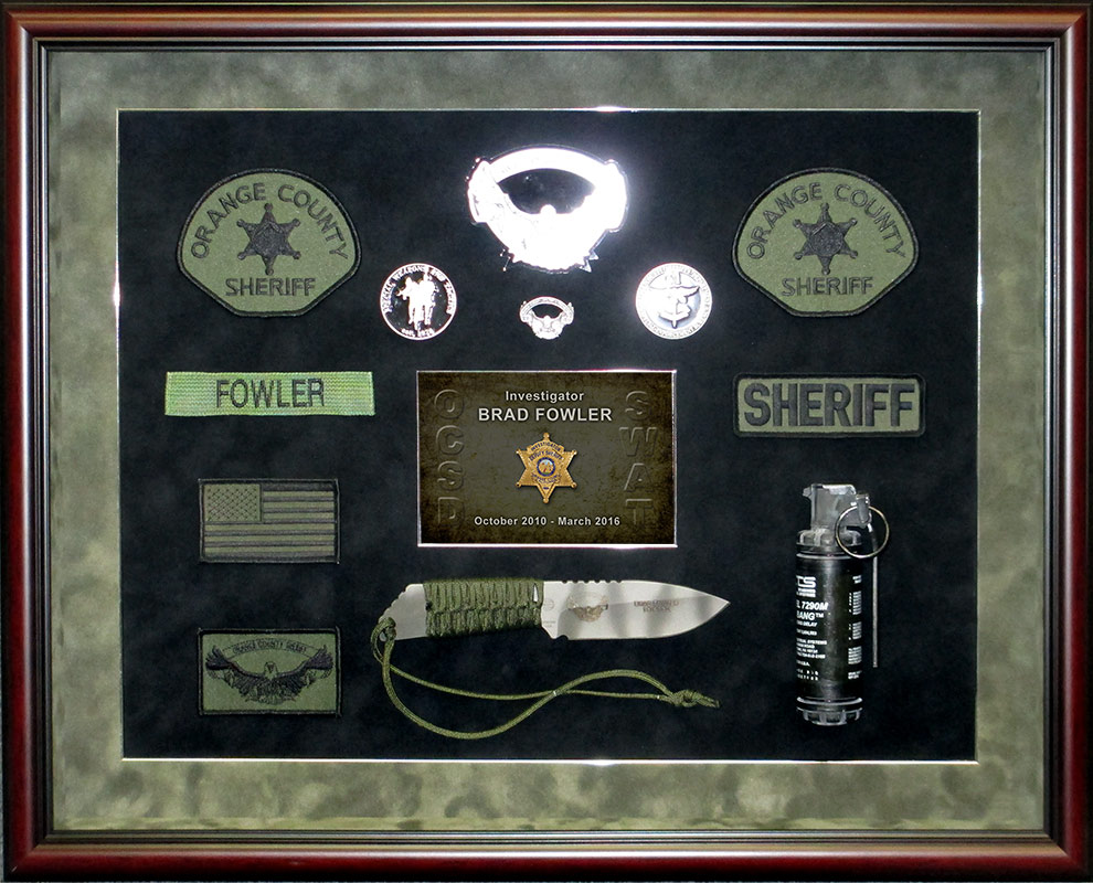 fowler, lasd, badge frame,
          swat, sheriff