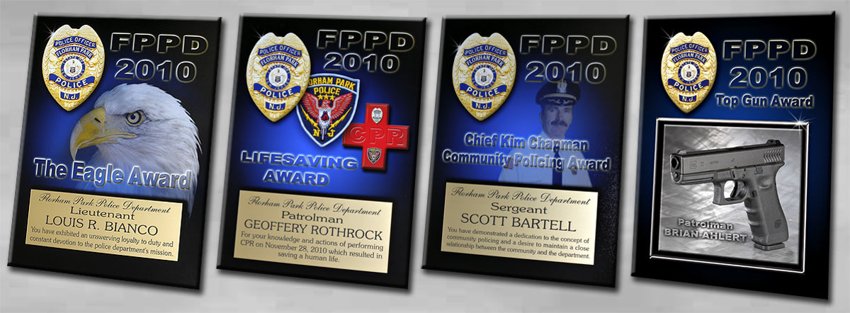 Recognition Plaques for Florham Park PD