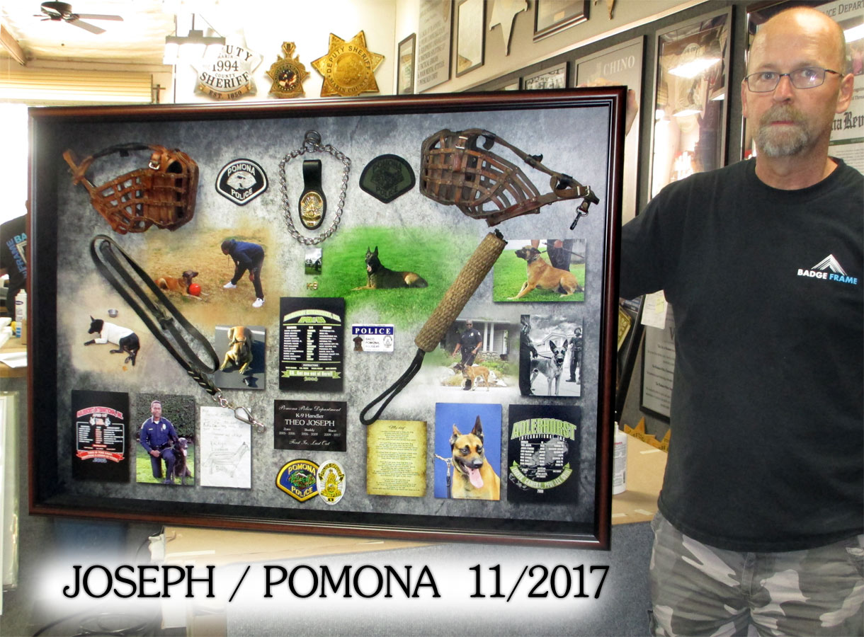 Joseph / Pomona PD K-9 presentation from Badge Frame