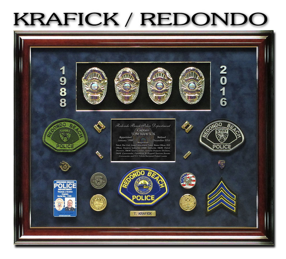 Krafick
          - Redondo Beach Police Shadowbox from Badge Frame