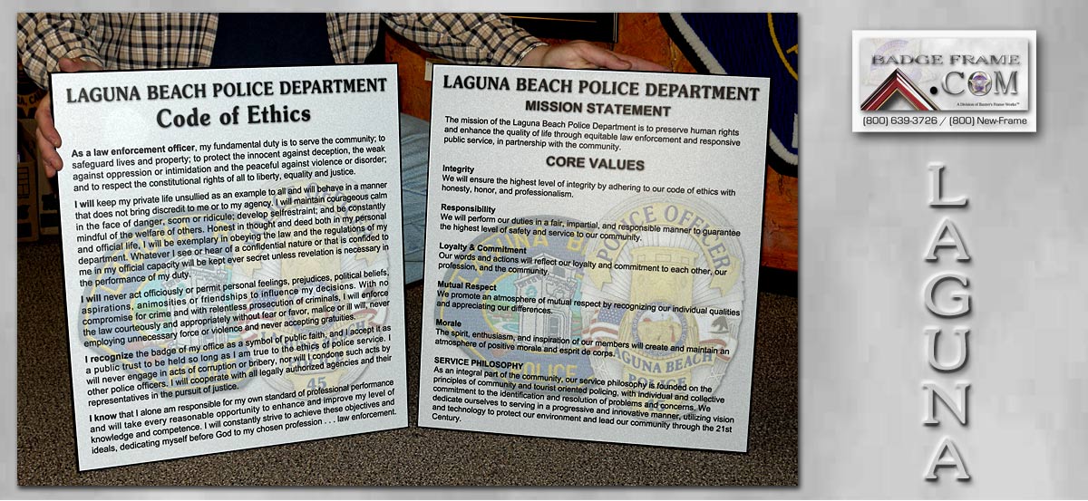 Laguna Beach PD - Ethics Presentations