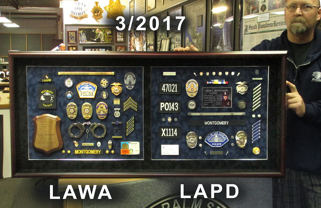 LAPD - LAWA Shadowbox from Badge Frame