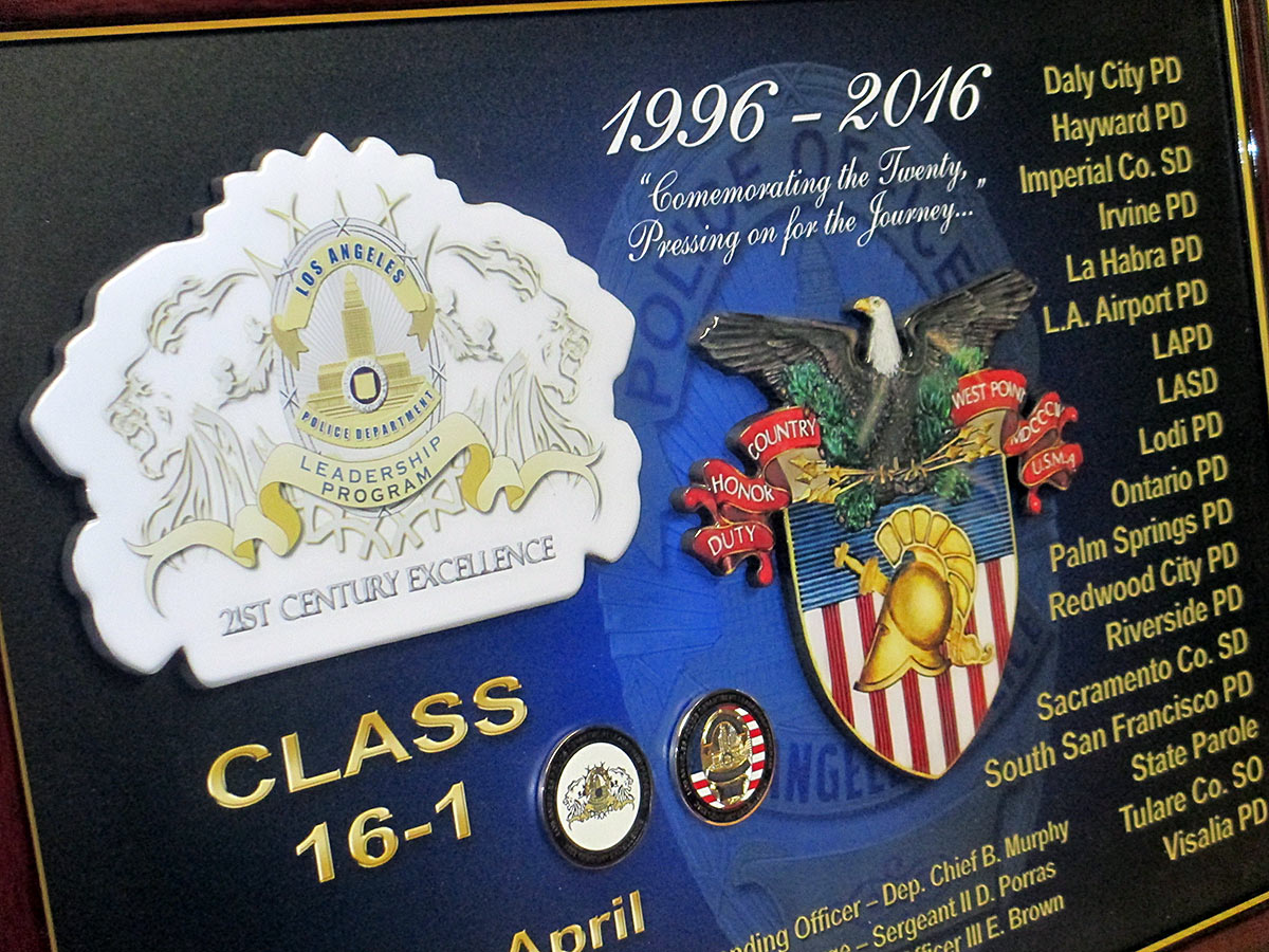 LAPD Leadership
          Plaque from Badge Frame