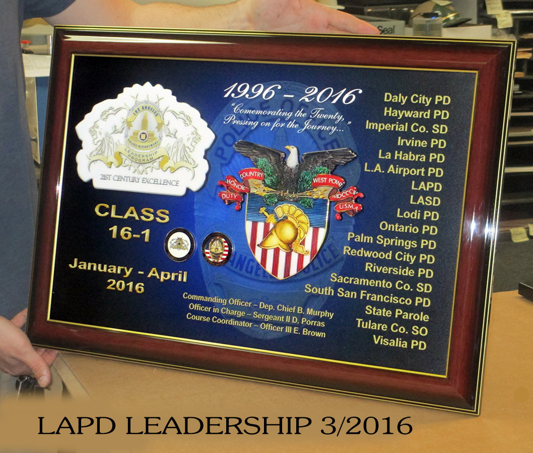 LAPD Leadership Program
          Presentation 3/2016